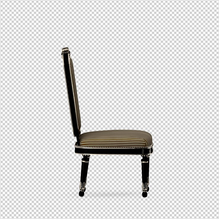 PSD chaise 3d rendu isolé