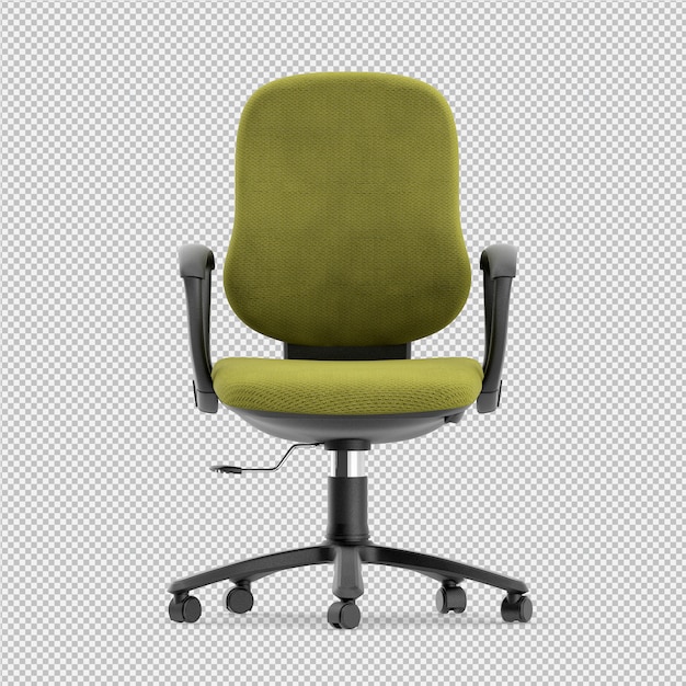 PSD chaise de bureau rendu 3d isolé