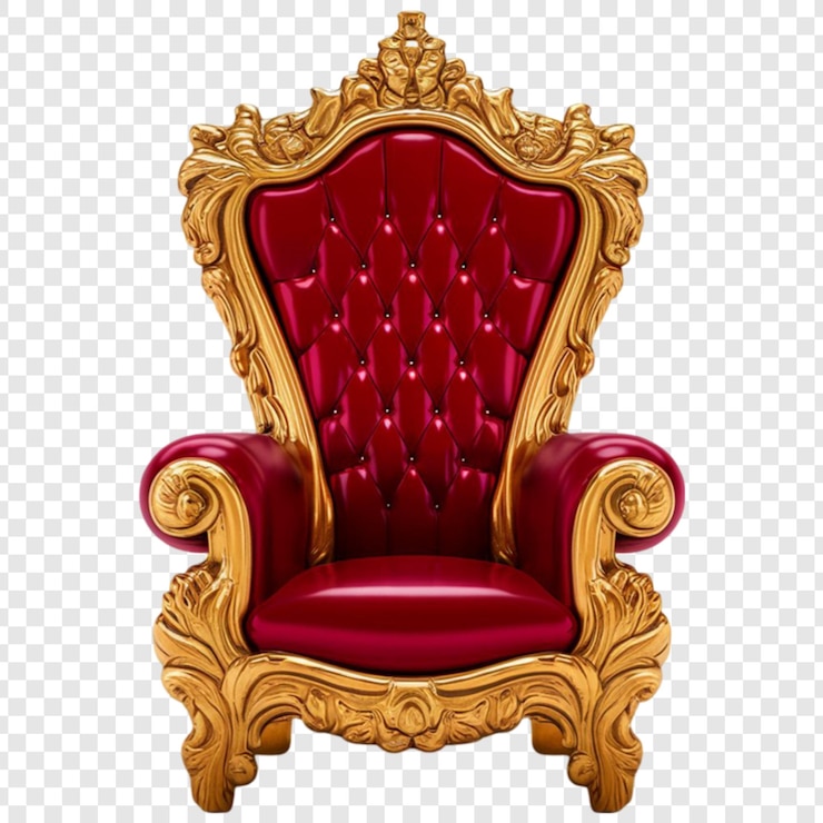 PSD chaise du roi du trône arrière-plan transparent png
