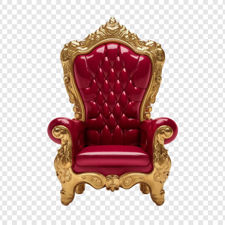 PSD chaise du roi du trône arrière-plan transparent png