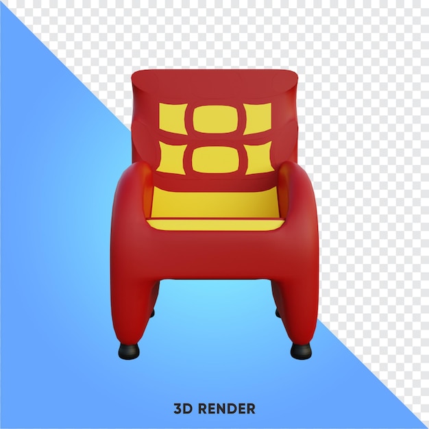 PSD chaise d'illustration 3d