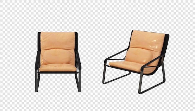 Chaise Isolée En Rendu 3d