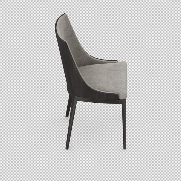 Chaise Isométrique 3d Rendu Isolé