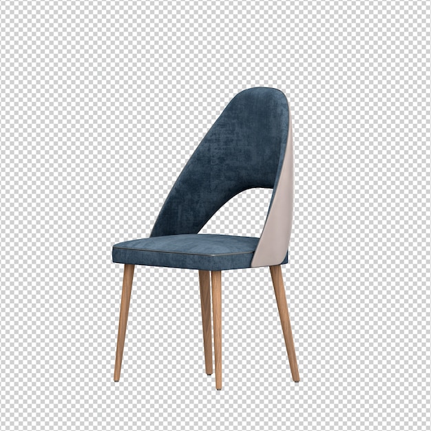 Chaise Isométrique Rendu 3d Isolé