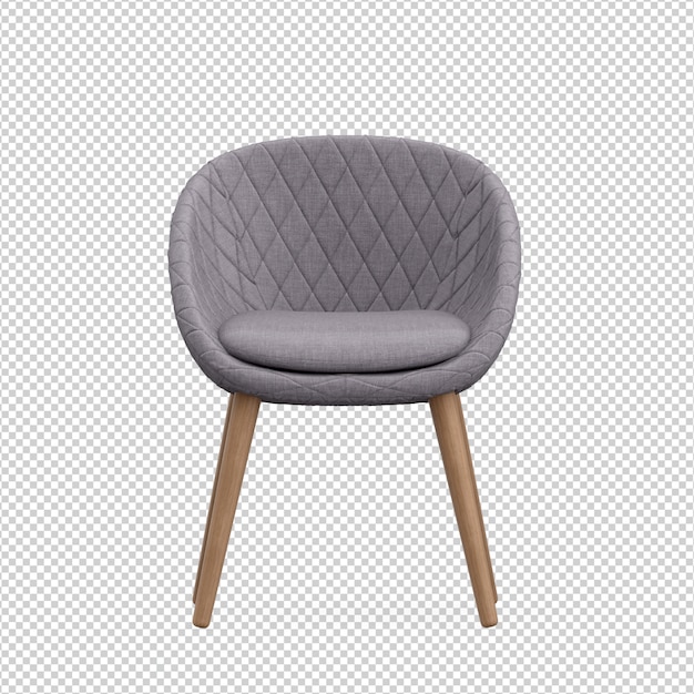 Chaise Isométrique Rendu 3d Isolé