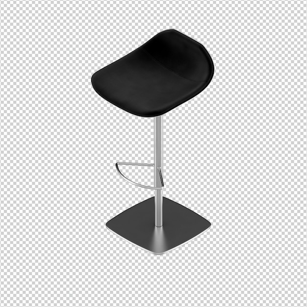 PSD chaise isométrique rendu 3d isolé