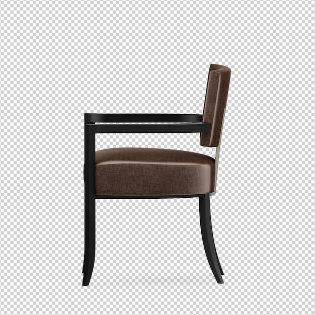 Chaise Isométrique Rendu 3d Isolé