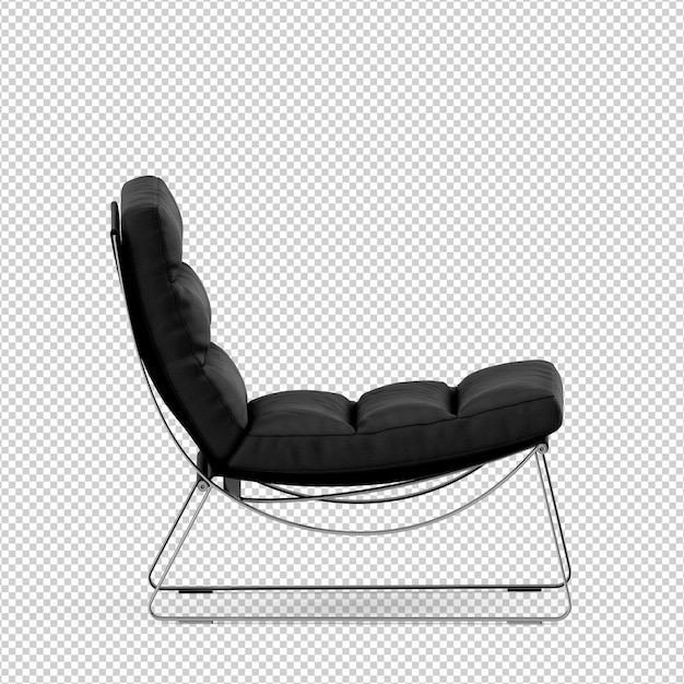 Chaise isométrique rendu 3D isolé