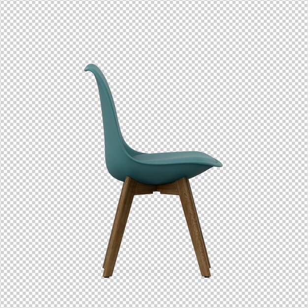 PSD chaise isométrique rendu 3d isolé