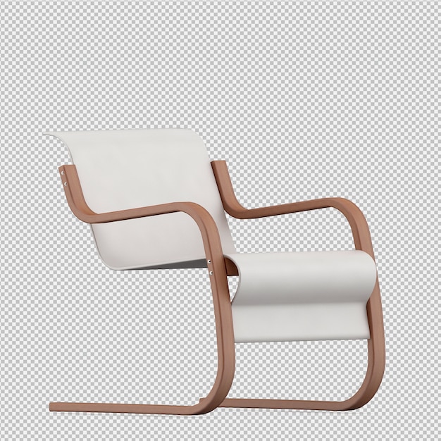 Chaise Isométrique Rendu 3d