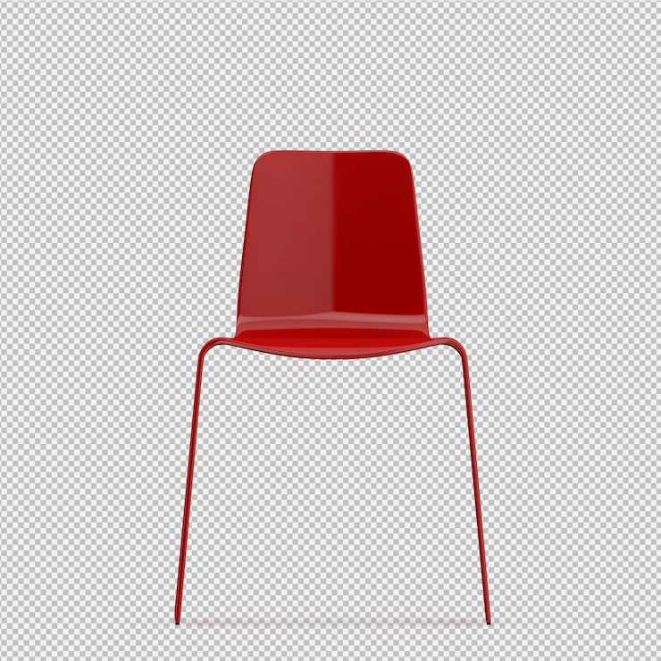 PSD chaise isométrique rendu 3d