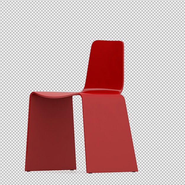 Chaise isométrique rendu 3D