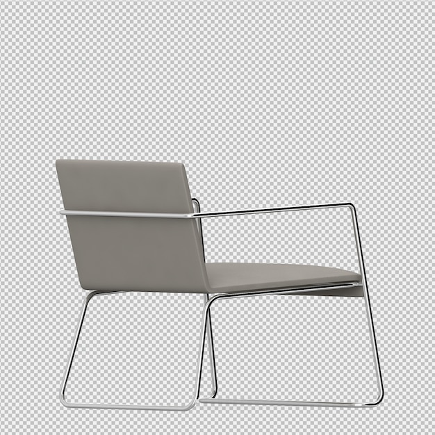 Chaise Isométrique Rendu 3d