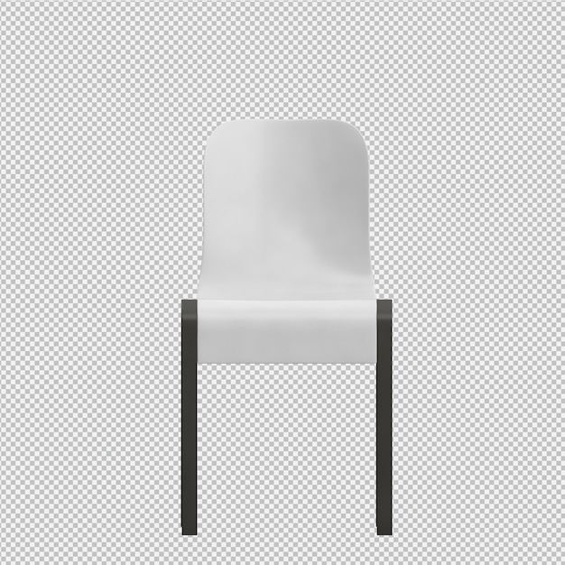 PSD chaise isométrique rendu 3d