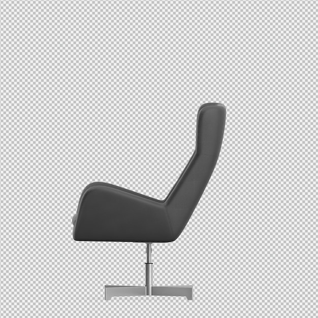 Chaise isométrique rendu 3D