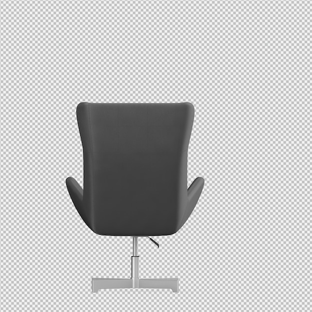Chaise isométrique rendu 3D