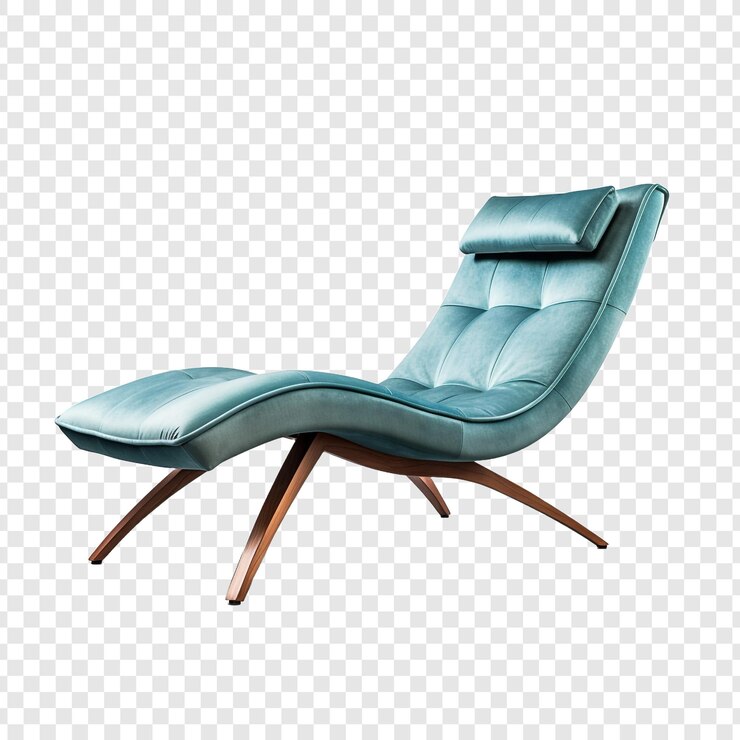 PSD chaise lounge isolée sur un fond transparent