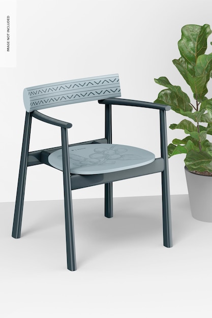 Chaise avec maquette de bras