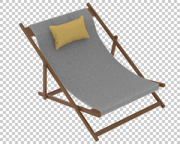 PSD chaise de plage sur fond transparent illustration de rendu 3d