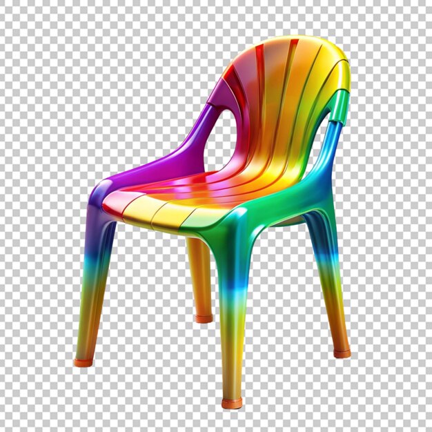 PSD une chaise en plastique colorée