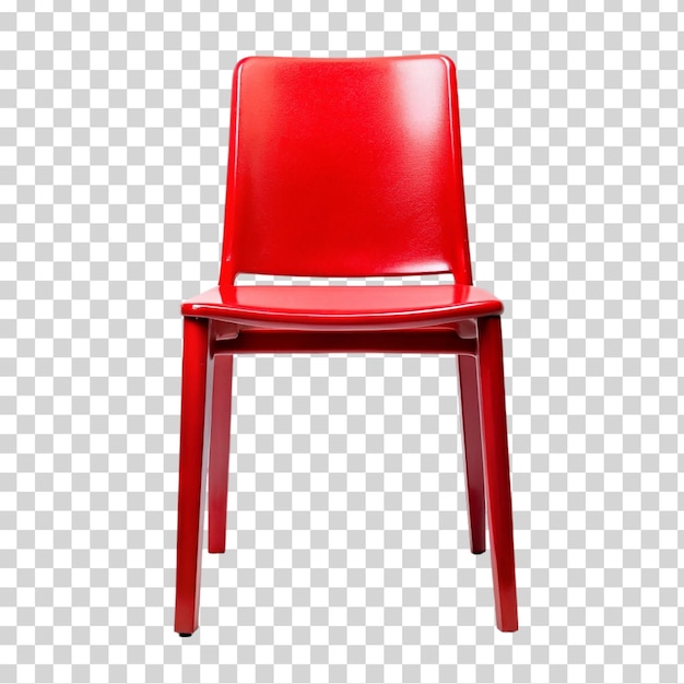 PSD une chaise rouge sur un fond transparent