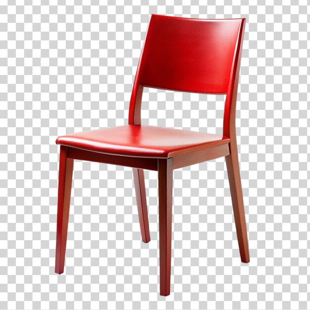 PSD une chaise rouge sur un fond transparent