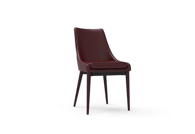 Chaise de salle à manger rouge de rendu 3D Concept de maison et de mobilier