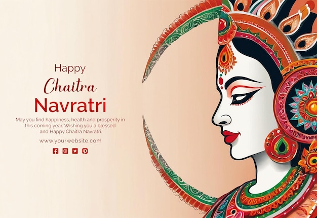 PSD chaitra navratri conceito deusa durga escultura de vista lateral com mandala em fundo de pêssego fuzz