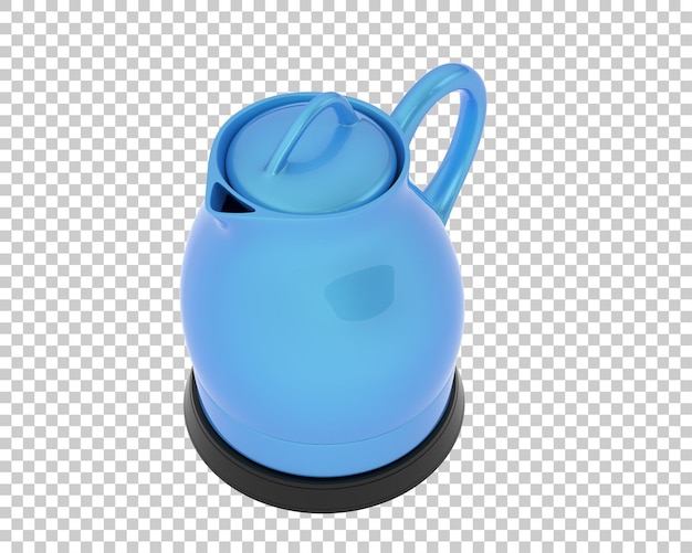 PSD chaleira isolada na ilustração de renderização 3d de fundo transparente