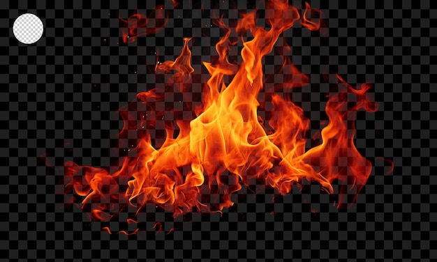 PSD chamas de fogo em fundo transparente