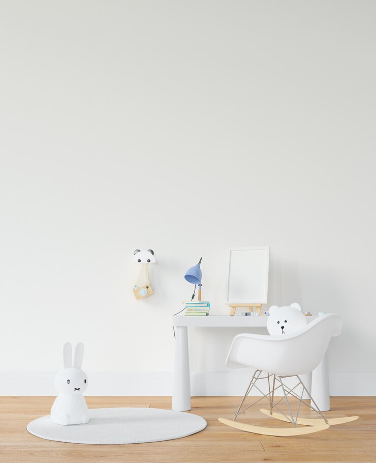 PSD chambre d'enfant avec bureau et jouets