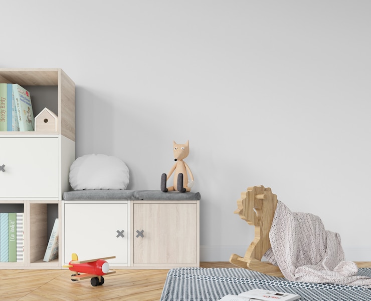 PSD chambre d'enfant avec des jouets