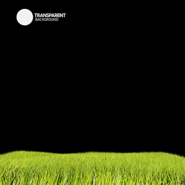 PSD un champ vert avec un cercle blanc qui dit photographie transparente.