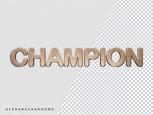 Champion-texteffekt-vektorillustration