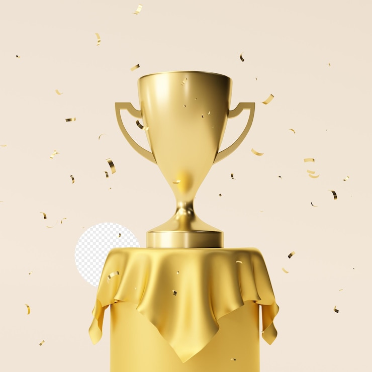 PSD championnat trophée d'or récompense sportive concept de réussite et de réussite