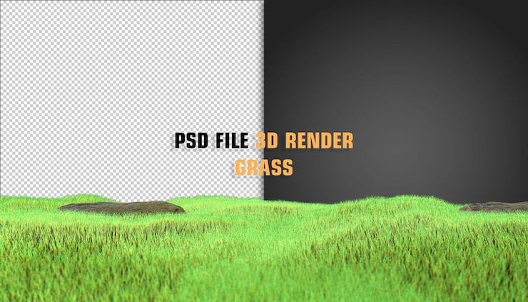 PSD champs d'herbe