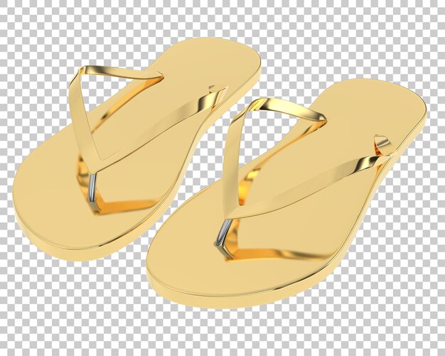 Chanclas en la ilustración de renderizado 3d de fondo transparente