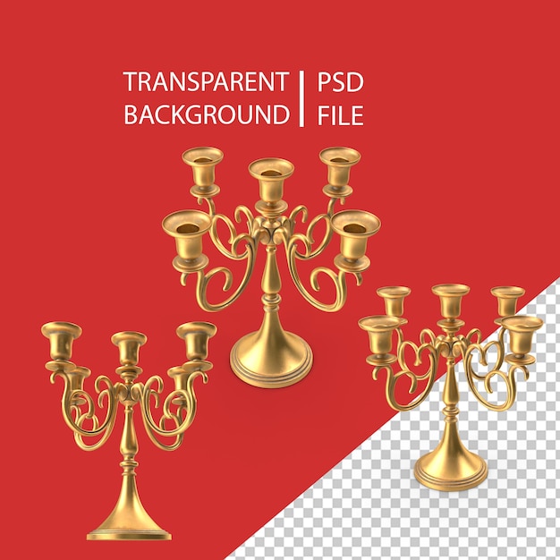 PSD chandelier branche or png