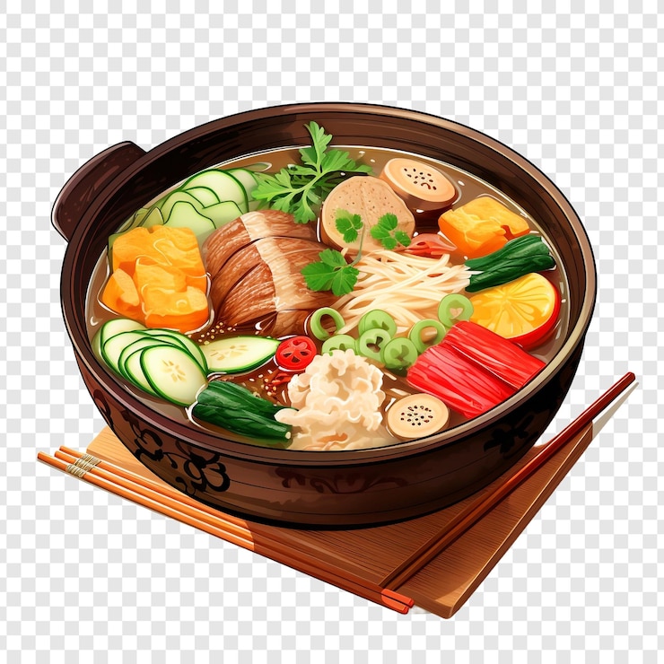 PSD chankonabe isoliert auf durchsichtigem hintergrund