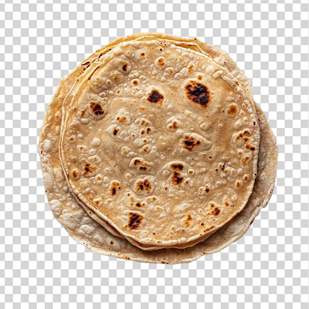 Chapati isoliert auf durchsichtigem Hintergrund