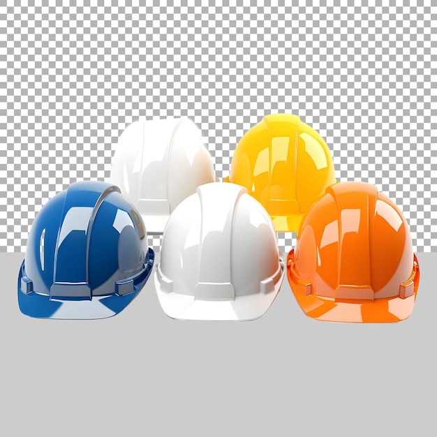Chapeau ou casque d'ouvrier de la construction sur fond transparent Ai généré