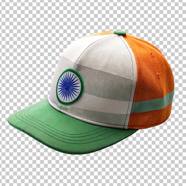 PSD chapeau du drapeau indien à fond transparent