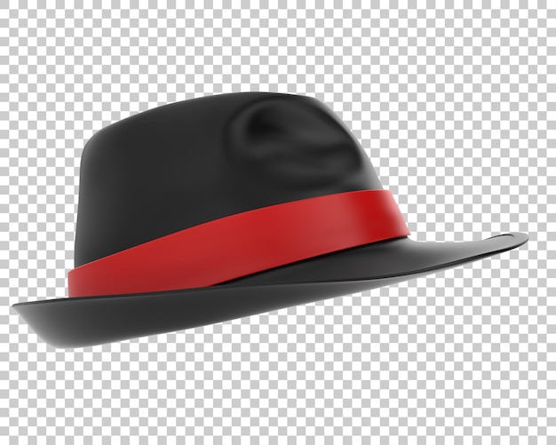 Chapeau sur fond transparent illustration de rendu 3d