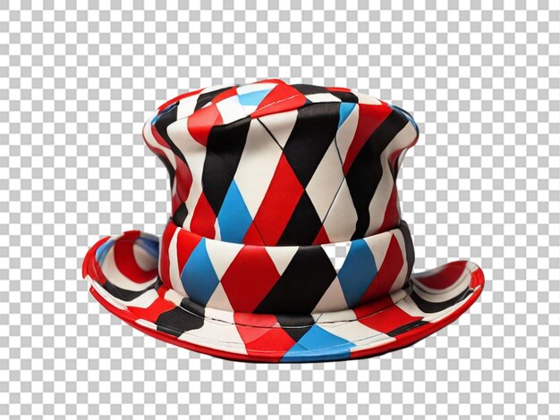 PSD chapeau d'harlequin icône traditionnelle sur fond blanc