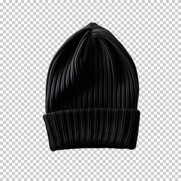 PSD chapeau d'hiver noir isolé sur fond transparent