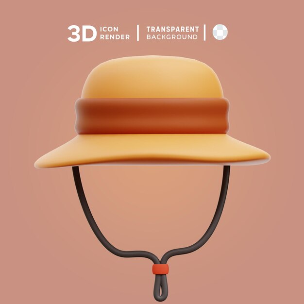 PSD chapeau de jardin rendu d'illustration 3d