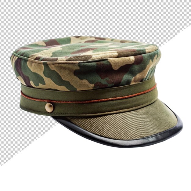 PSD chapeau militaire sur fond transparent