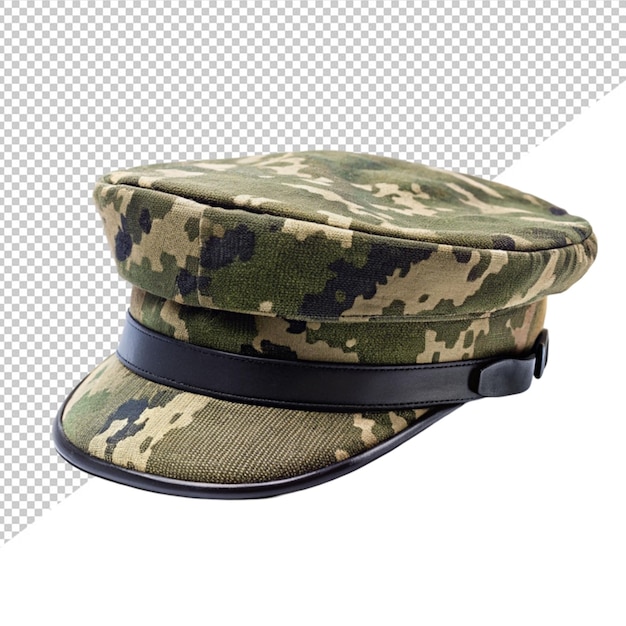 PSD chapeau militaire sur fond transparent