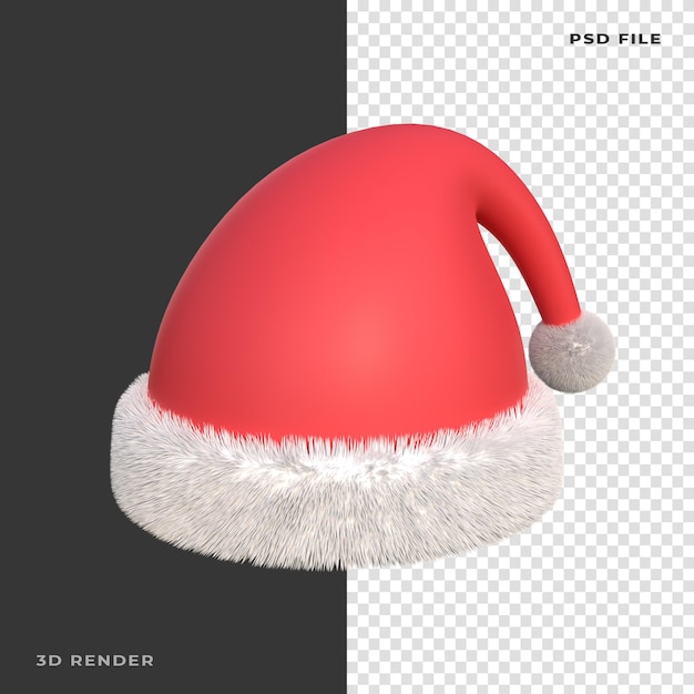 Chapeau De Noël 3d Rendu Sur Fond Transparent