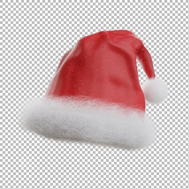 PSD chapeau de noël avec fond transparent concept de noël